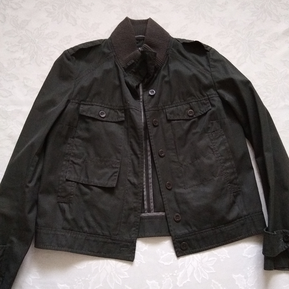 Marc Aurel military utility army jacket high neck